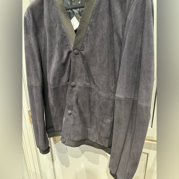 Emporio Armani Suede Bomber/Varsity Jacket - 48 (Small) - Picture 10 of 11